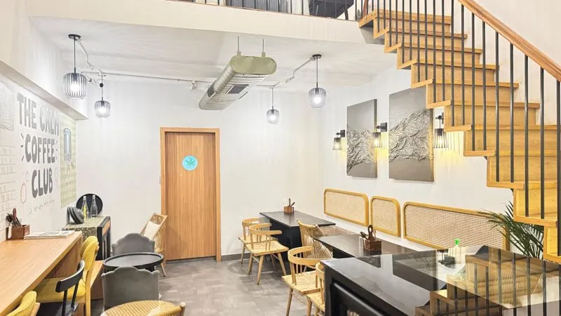 Seating inside The Calm Cup